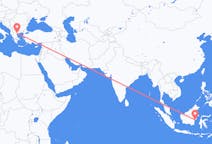 Vluchten van Balikpapan, Indonesië naar Thessaloniki, Griekenland