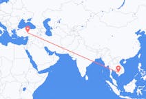 Flyg från Phnom Penh, Kambodja till Kayseri, Turkiet