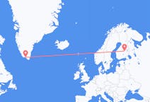 Flights from Qaqortoq, Greenland to Kuopio, Finland