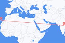 Flyreiser fra Nagpur, India til Las Palmas de Gran Canaria, Spania