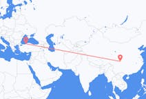 중국 청두에서 출발해 터키 종굴다크까지(으)로 가는 항공편
