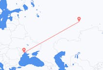Vluchten van Jekaterinenburg, Rusland naar Odessa, Oekraïne