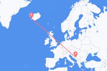 Flyg från Sarajevo, Bosnien och Hercegovina till Reykjavík, Island