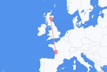 Flights from Bordeaux in France to Edinburgh in Scotland