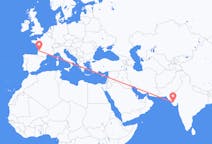 Flyreiser fra Jamnagar, India til Bordeaux, Frankrike