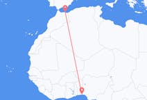 Vols depuis la ville de Lagos vers la ville de Melilla
