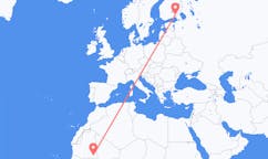Flyreiser fra Nema, Mauritania til Villmanstrand, Finland