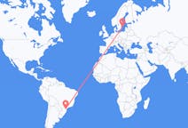 Flyreiser fra Curitiba, Brasil til Visby, Sverige