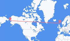 Vols de Nome, États-Unis vers Lerwick, Écosse