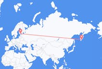 Vluchten van Petropavlovsk-Kamtsjatski naar Helsinki