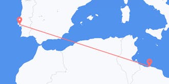 Flyg från Libyen till Portugal
