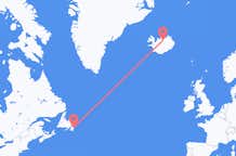Vuelos de San Juan s, Canadá a Akureyri, Islandia