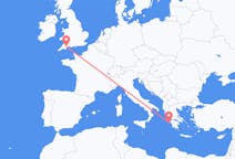 Flights from Zakynthos Island, Greece to Exeter, England