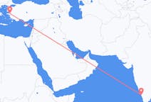 Flyreiser fra Kozhikode, India til Izmir, Tyrkia