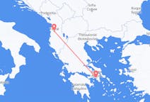 Vluchten van Athene, Griekenland naar Tirana, Albanië