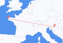 出发地 克罗地亚萨格勒布目的地 法国布雷斯特的航班