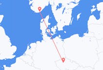 Voli from Kristiansand, Norvegia to Praga, Cechia