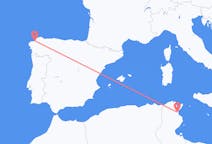 Рейсы из Энфиды, Тунис в Ла-Корунья, Испания
