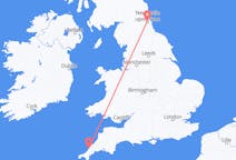 Flyreiser fra Newquay, England til Newcastle upon Tyne, England