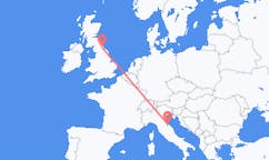 Flights from Rimini, Italy to Durham, England, the United Kingdom