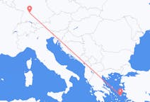 Flyg från Ikaria, Grekland till Stuttgart, Tyskland
