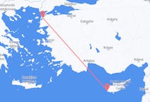 Vols depuis la ville de Paphos vers la ville de Çanakkale