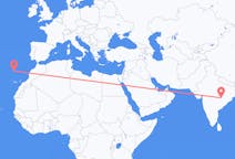 出发地 印度出发地 賴布爾目的地 葡萄牙丰沙尔的航班