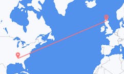 Vluchten van Birmingham, Verenigde Staten naar Inverness, Schotland