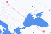 Vluchten van Elaziğ, Turkije naar Katowice, Polen