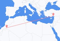 Loty z Tindouf, Algieria z Adana, Turcja