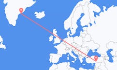 Flüge von Kulusuk, Grönland nach Kahramanmaraş, die Türkei