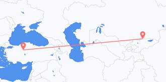 Flyreiser fra Kirgisistan til Tyrkia
