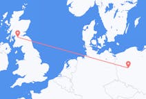 Flights from Poznań in Poland to Glasgow in Scotland