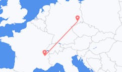 Flyg från Chambery, Frankrike till Dresden, Tyskland