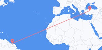 Flyreiser fra Surinam til Tyrkia
