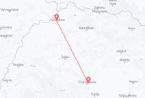 Vluchten van Cluj-Napoca, Roemenië naar Satu Mare, Roemenië