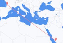 Flyrejser fra Abha, Saudi-Arabien til Bordeaux, Frankrig