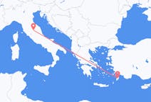 Flyg från Perugia, Italien till Rhodes, England, Grekland