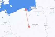 Voos de Gdańsk, Polônia para Łódź, Polônia