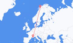 Flights from Narvik, Norway to Toulon, France