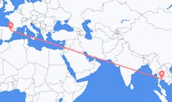 Flyg från Pattaya, Thailand till Zaragoza, Spanien