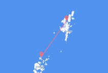 Vols depuis la ville de Îles Shetland vers la ville de Papa Westray