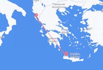 Flyreiser fra Corfu, Hellas til Khania, Hellas