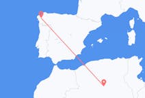 アルジェリアのから ガルダイア、スペインのへ サンティアゴ・デ・コンポステーラフライト