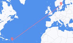 Flights from Nevis, St. Kitts & Nevis to Örebro, Sweden