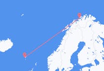 Voli da Sørvágur, Isole Fær Øer to Hasvik, Norvegia