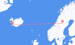 Loty z Vilhelmina, Szwecja do Reykjaviku, Islandia