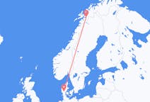 Flüge von der Stadt Billund in die Stadt Narvik