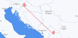Flyg från Nordmakedonien till Kroatien