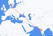 Vluchten van Hubli-Dharwad, India naar Kopenhagen, Denemarken